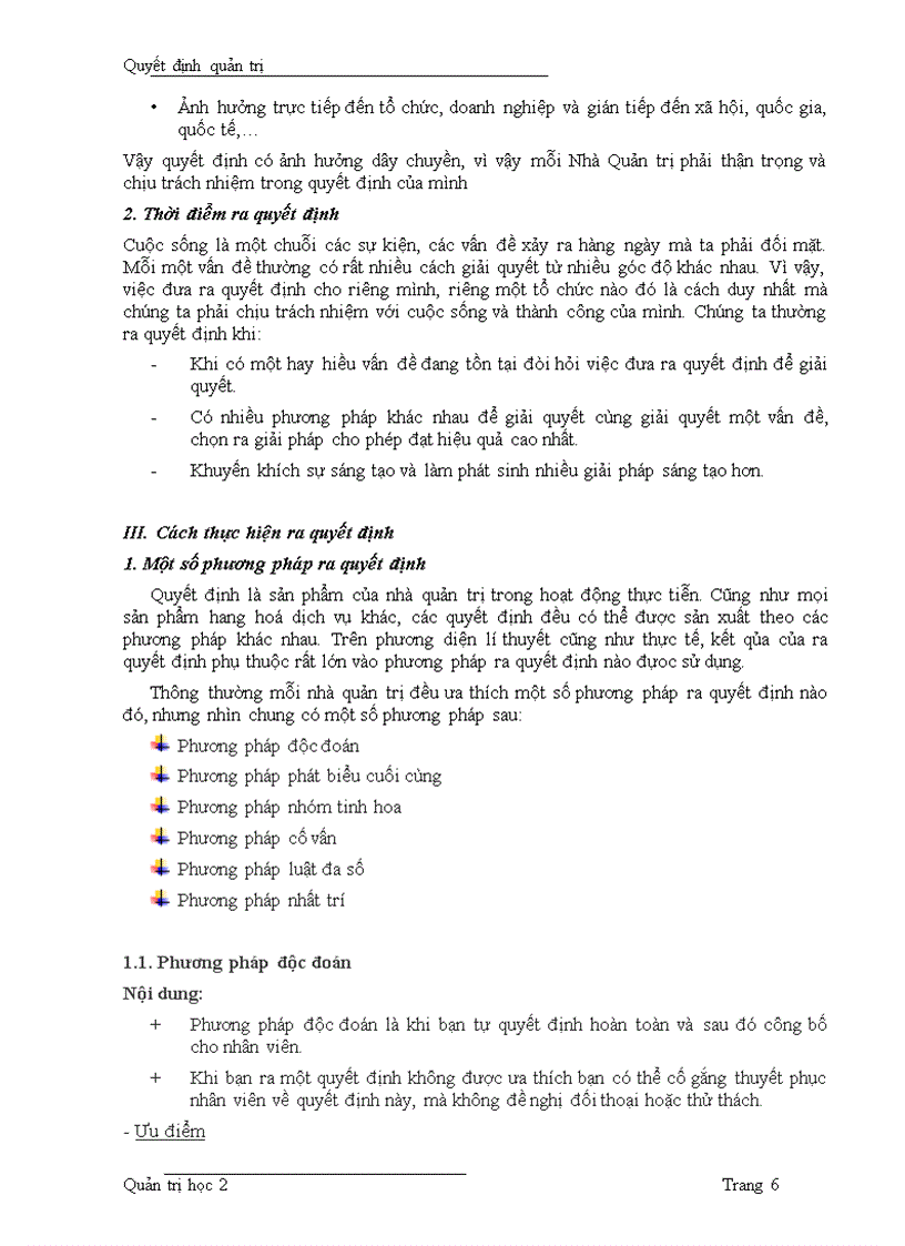 image for page Tiểu luận quản trị học ra quyết định quản trị