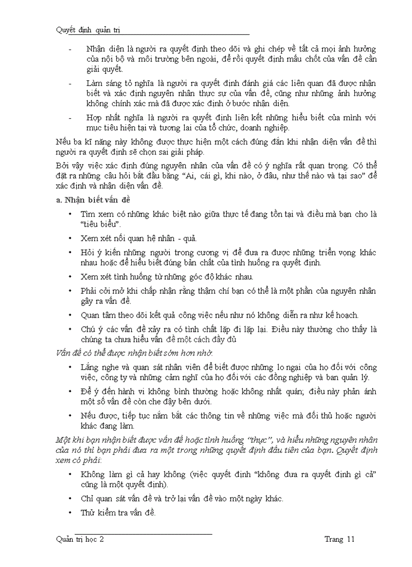 image for page Tiểu luận quản trị học ra quyết định quản trị