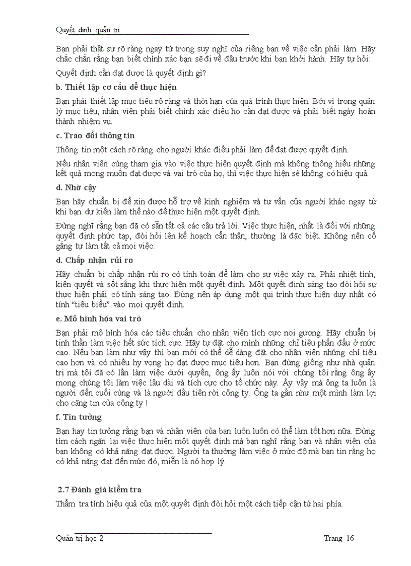 image for page Tiểu luận quản trị học ra quyết định quản trị