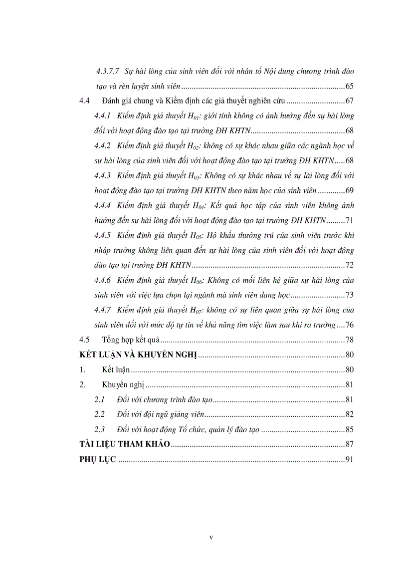 image for page Khảo sát sự hài lòng của sinh viên đối với hoạt động đào tạo tại trường đại học Khoa học Tự nhiên đại học Quốc gia TPHCM