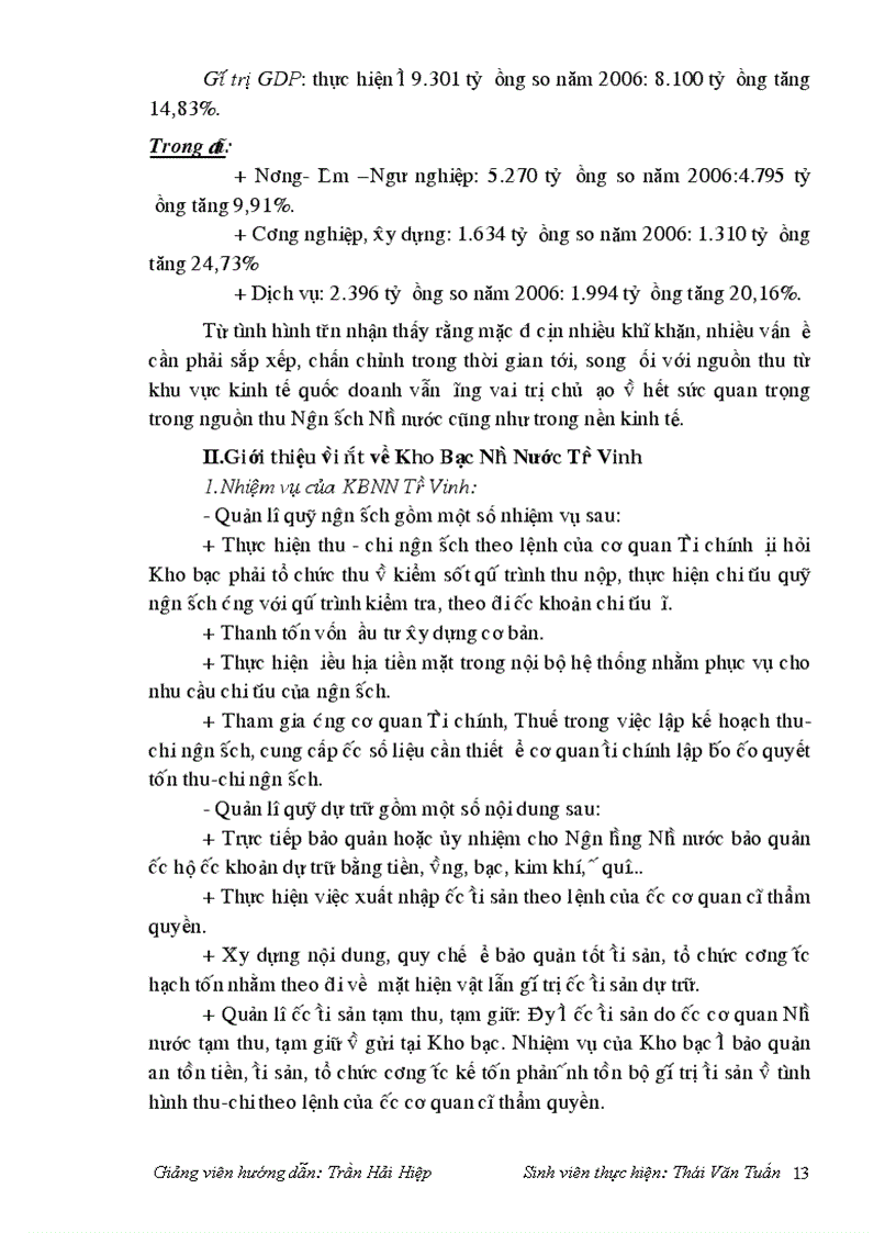 image for page Vai trò của Kho bạc Nhà nước trong quản lý quỹ ngân sách Nhà nước trên địa bàn Tỉnh Trà Vinh