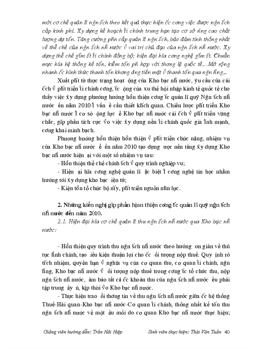 image for page Vai trò của Kho bạc Nhà nước trong quản lý quỹ ngân sách Nhà nước trên địa bàn Tỉnh Trà Vinh
