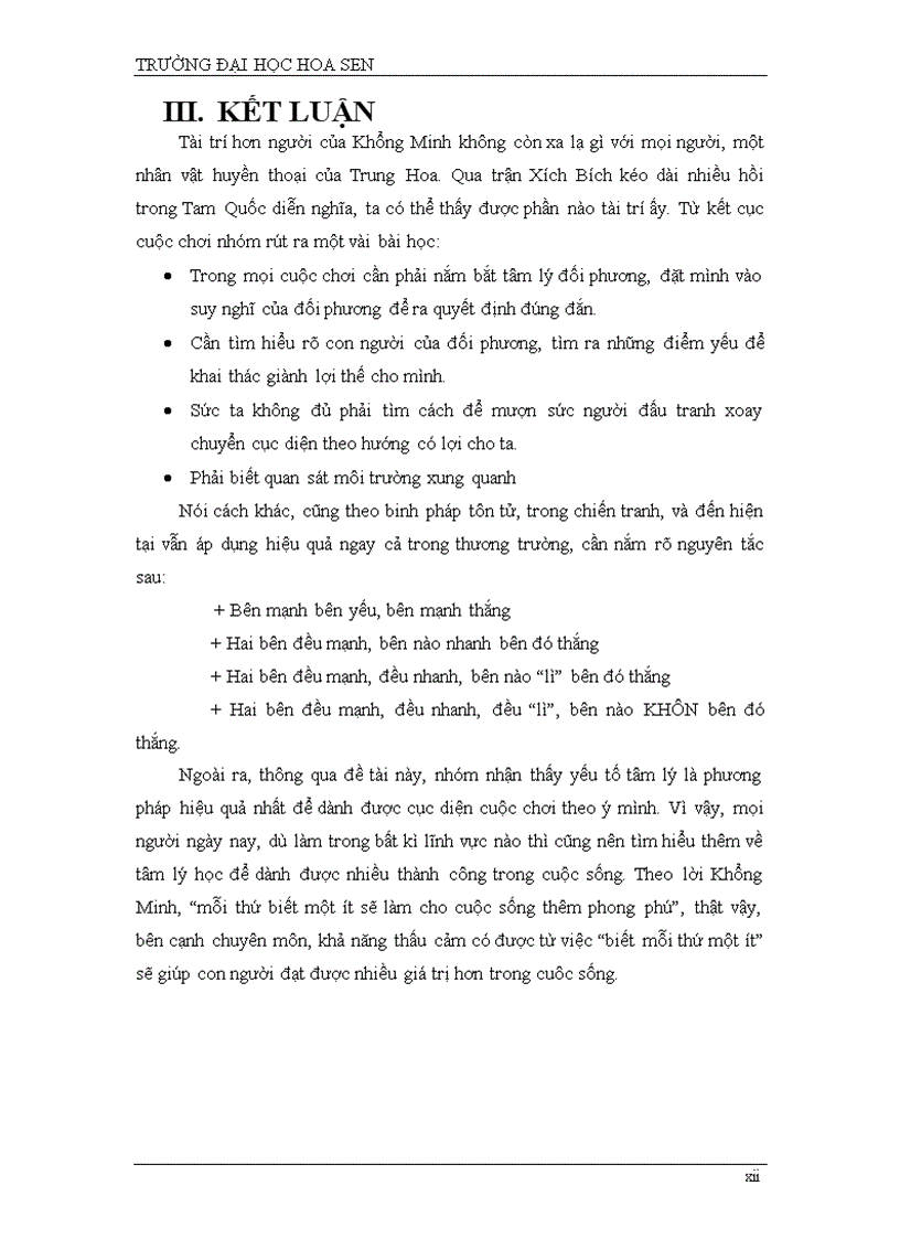 image for page Chiến lược của Khổng Minh trong trận Xích Bích trích Tam Quốc Diễn Nghĩa tiểu luận Lý thuyết trò chơi
