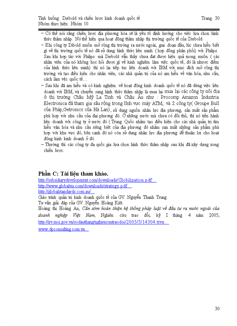 image for page Chiến lược kinh doanh quốc tế của Diebold