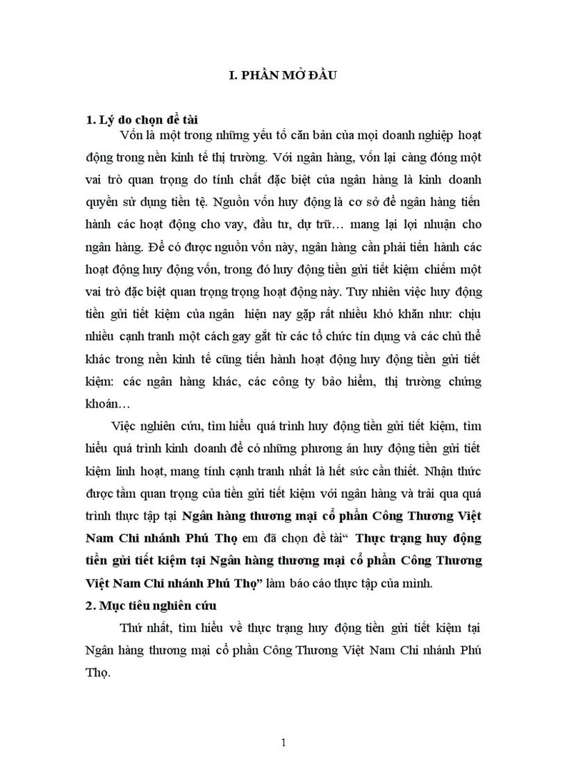 image for page Thực trạng huy động tiền gửi tiết kiệm tại Ngân hàng thương mại cổ phần Công Thương Việt Nam Chi nhánh Phú Thọ