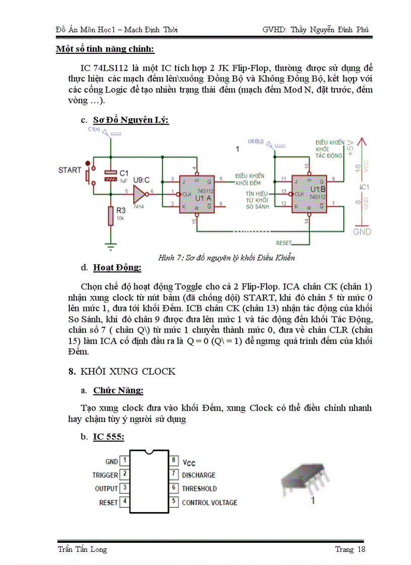 image for page Mạch Định Thời sử dụng các IC số