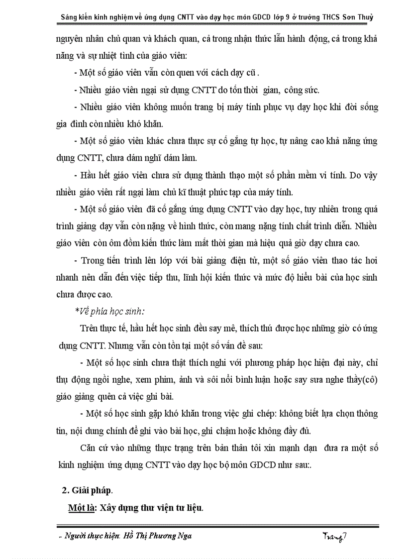 image for page Ứng dụng CNTT vào dạy học môn GDCD lớp 9 ở trường THCS Sơn Thuỷ