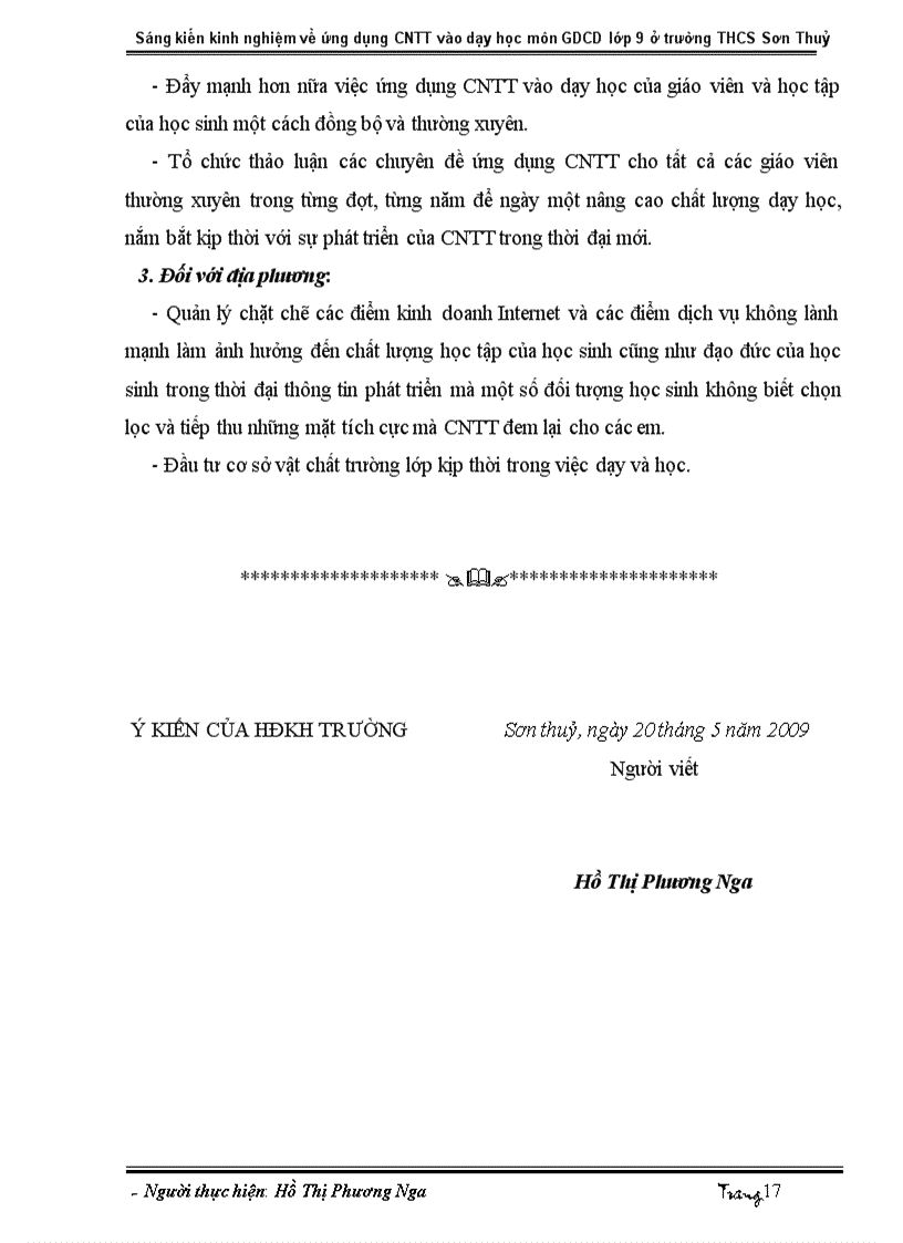 image for page Ứng dụng CNTT vào dạy học môn GDCD lớp 9 ở trường THCS Sơn Thuỷ