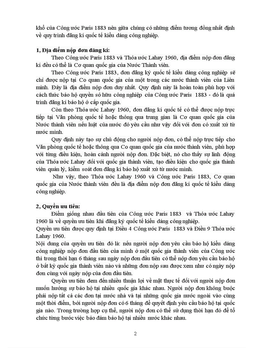image for page So sánh công ước Paris 1883 về bảo vệ sở hữu công nghiệp và thỏa ước Lahay 1960 về đăng ký quốc tế kiểu dáng công nghiệp