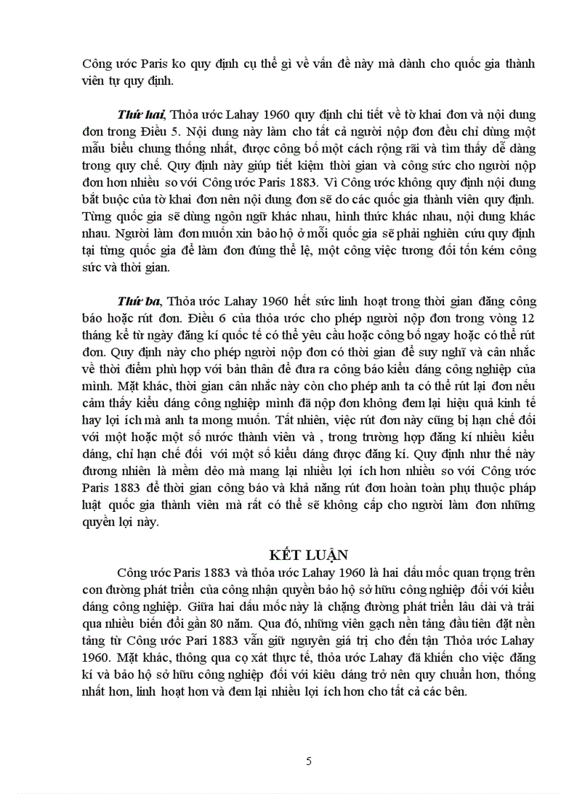 image for page So sánh công ước Paris 1883 về bảo vệ sở hữu công nghiệp và thỏa ước Lahay 1960 về đăng ký quốc tế kiểu dáng công nghiệp