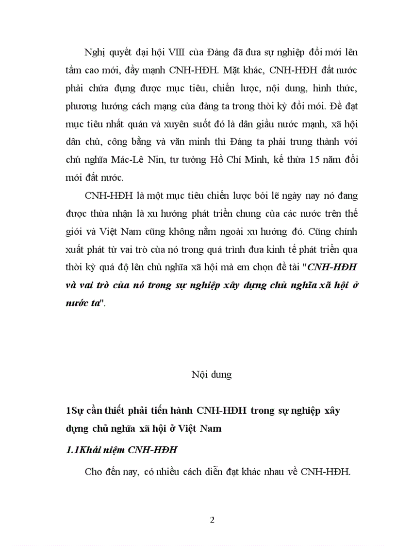 image for page CNH HĐH và vai trò của nó trong sự nghiệp xây dựng chủ nghĩa xã hội ở nước ta