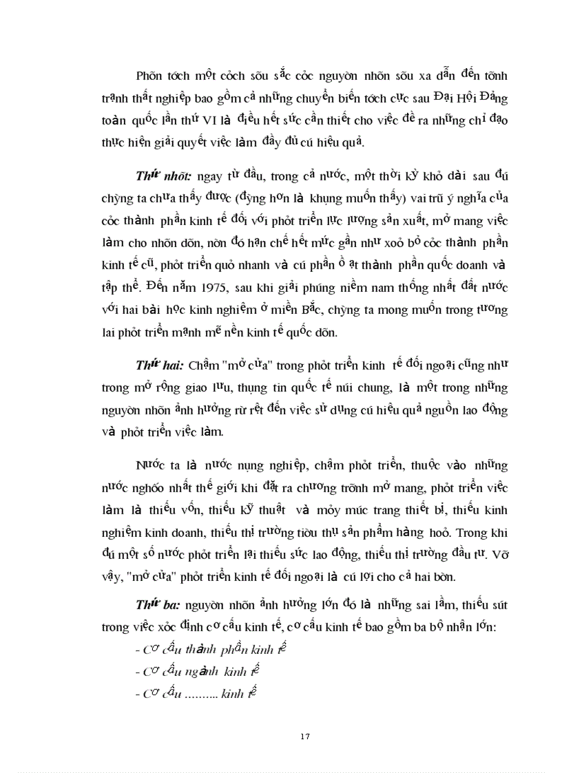 image for page Tình hình thất nghiệp và việc làm ở Việt Nam