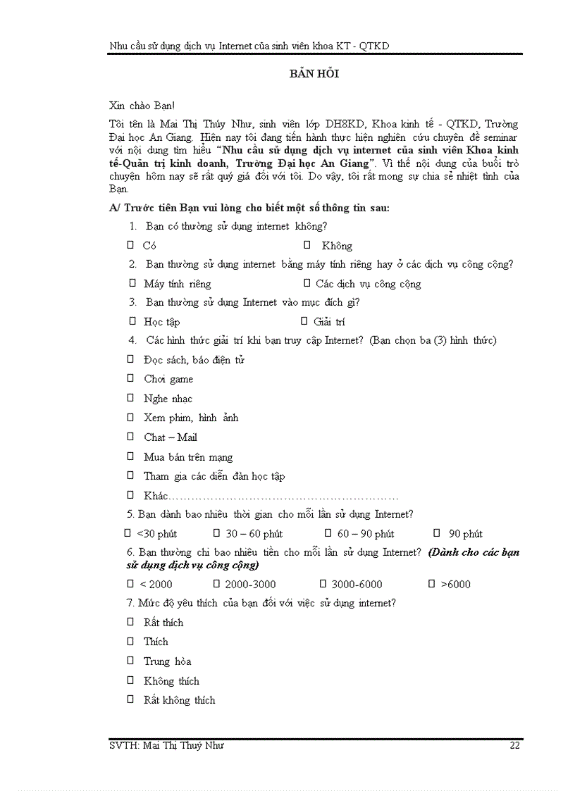 image for page Nhu cầu sử dụng dịch vụ internet của sinh viên Khoa kinh tế Quản trị kinh doanh trường Đại Học An Giang