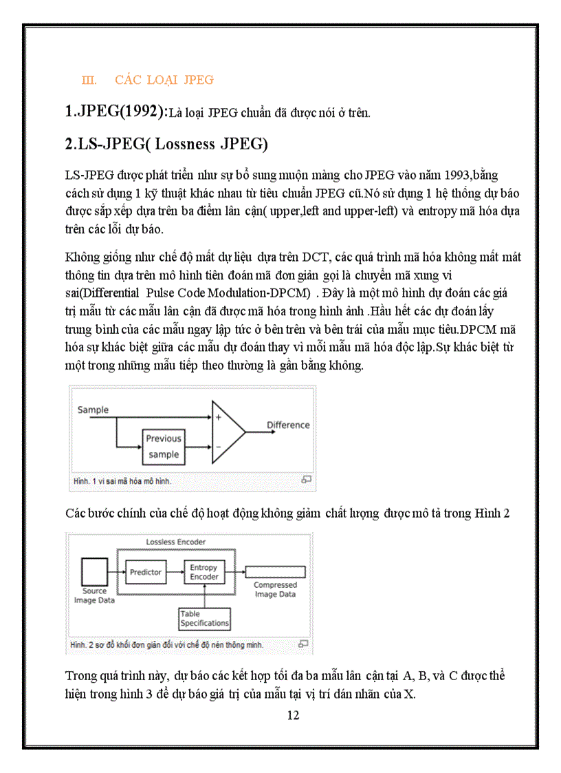 image for page Công nghệ nén ảnh JPEG chuẩn JPEG và các loại JPEG Thử nghiệm trên ứng dụng cụ thể