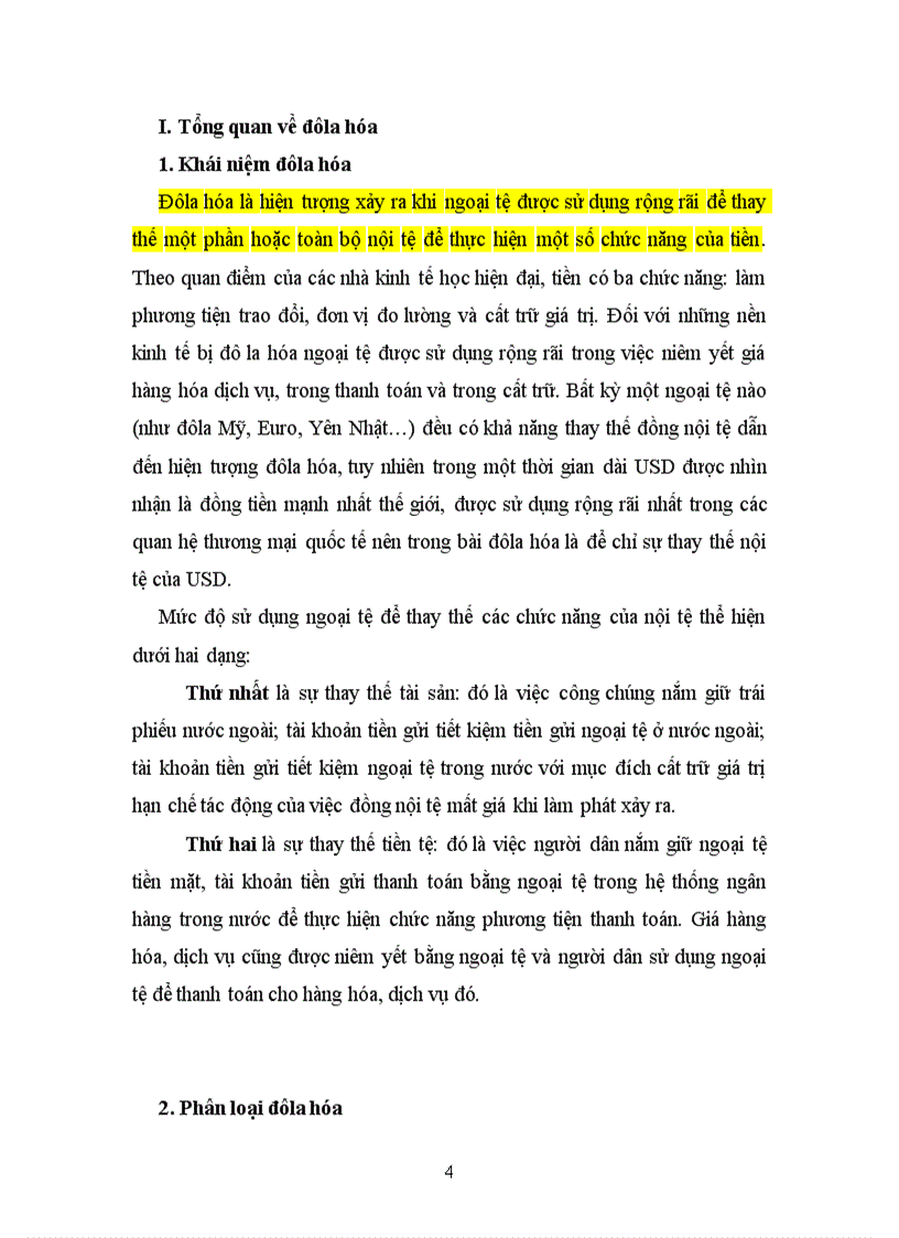 Phân tích những tác động của tình trạng đôla hóa ở Việt Nam và các biện pháp khắc phục 1