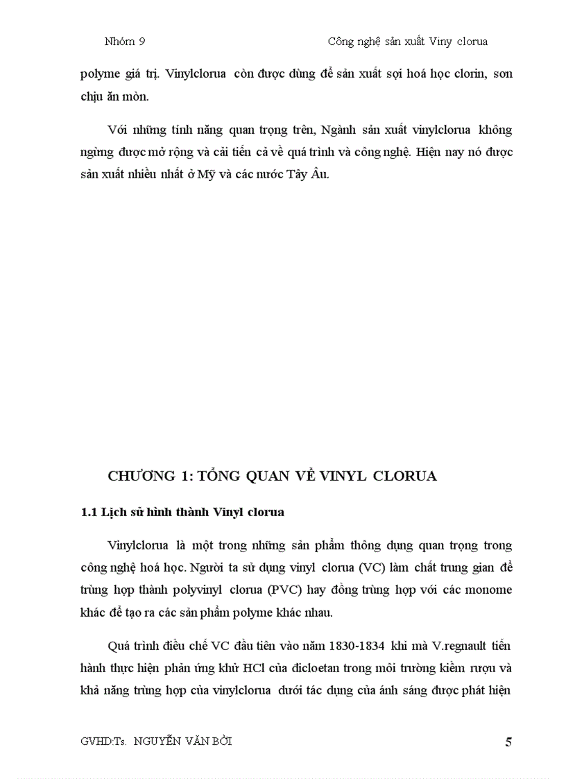 image for page Công nghệ sản xuất Viny clorua