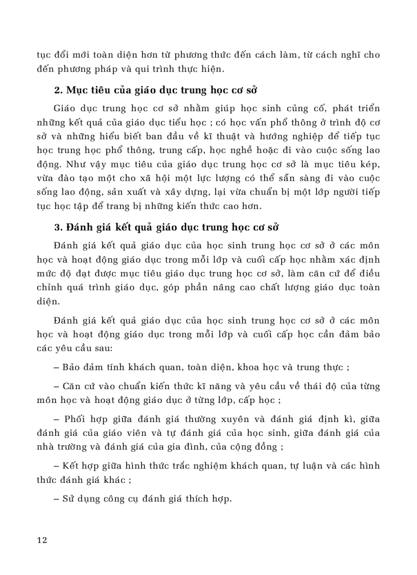 image for page Đổi mới đánh giá kết quả học tập của học sinh Trung học cơ sở môn thể dục