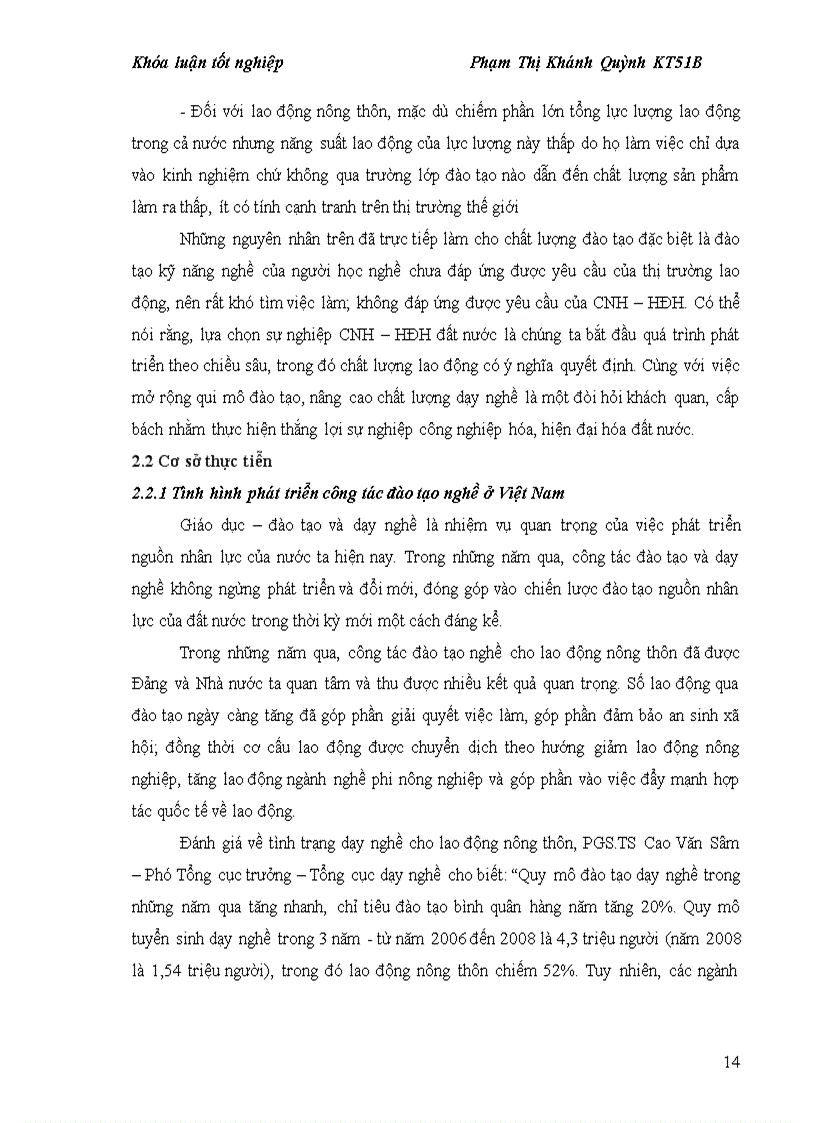 image for page Thực trạng và giải pháp nâng cao chất lượng đào tạo nghề cho lao động nông thôn ở huyện Thanh Liêm tỉnh Hà Nam