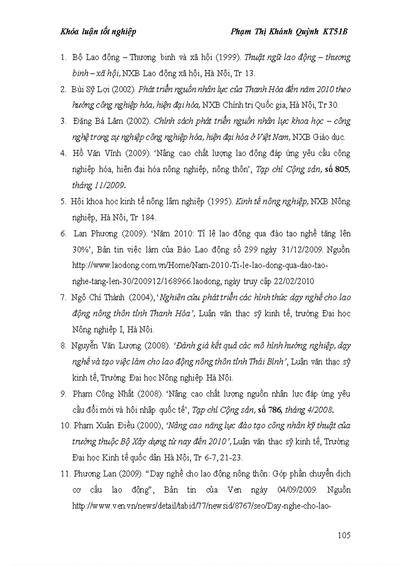 image for page Thực trạng và giải pháp nâng cao chất lượng đào tạo nghề cho lao động nông thôn ở huyện Thanh Liêm tỉnh Hà Nam