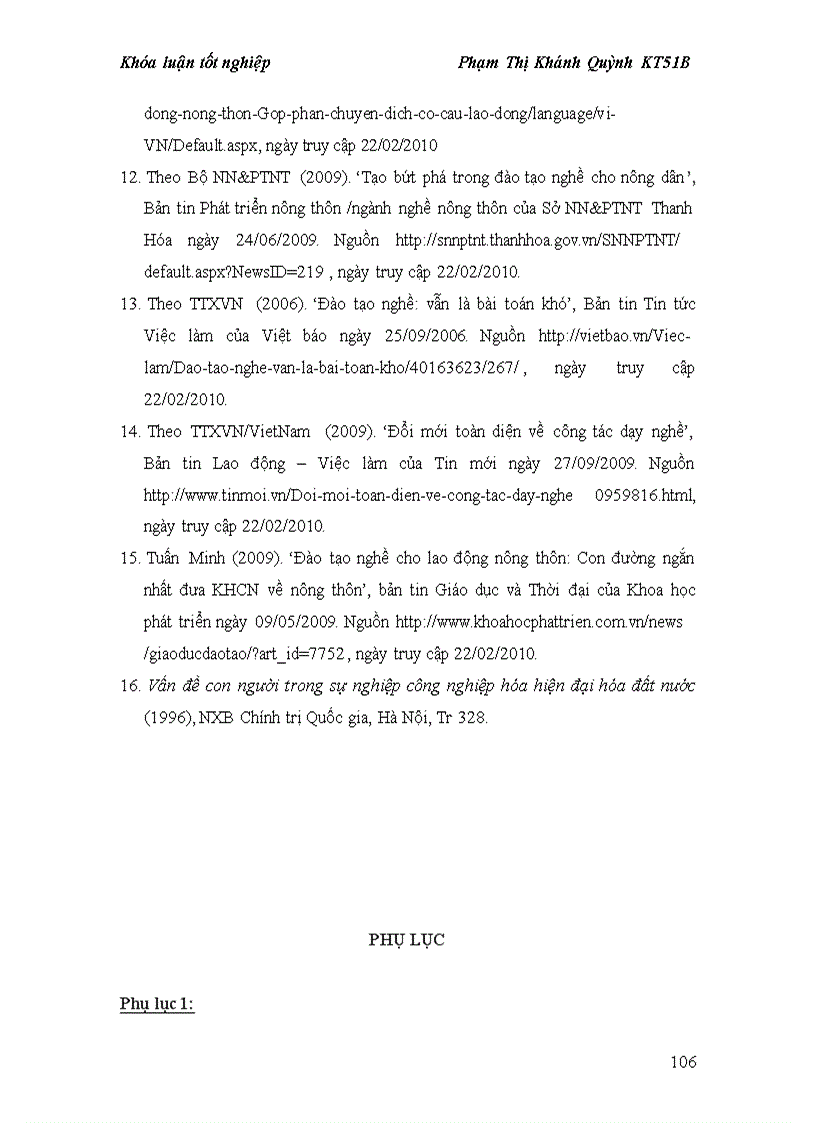 image for page Thực trạng và giải pháp nâng cao chất lượng đào tạo nghề cho lao động nông thôn ở huyện Thanh Liêm tỉnh Hà Nam