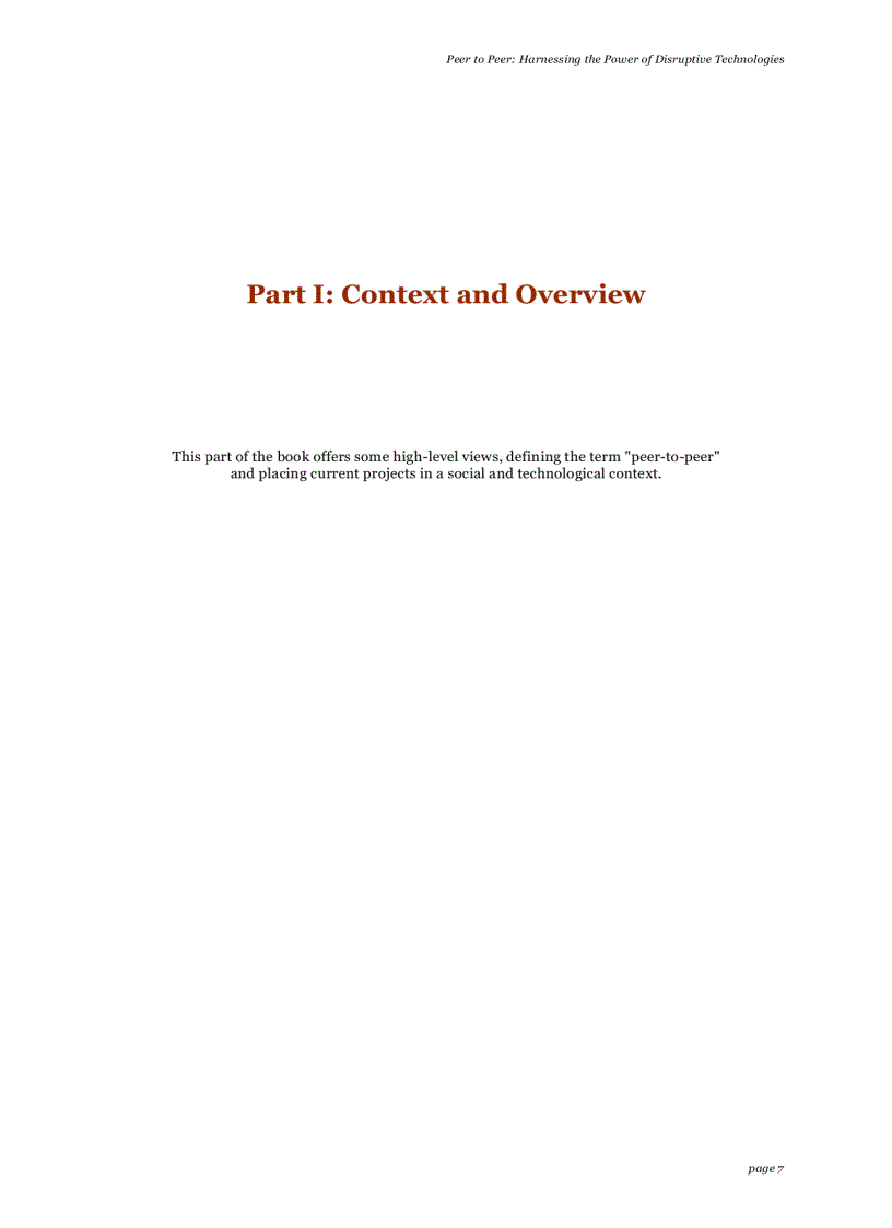 image for page Peer to peer harnessing the power of disruptive technologies