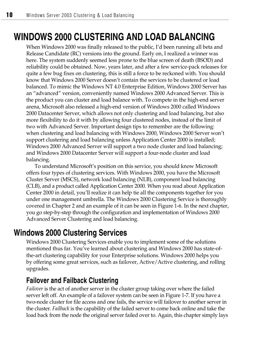 image for page Windows server 2003 Clustering and load balancing