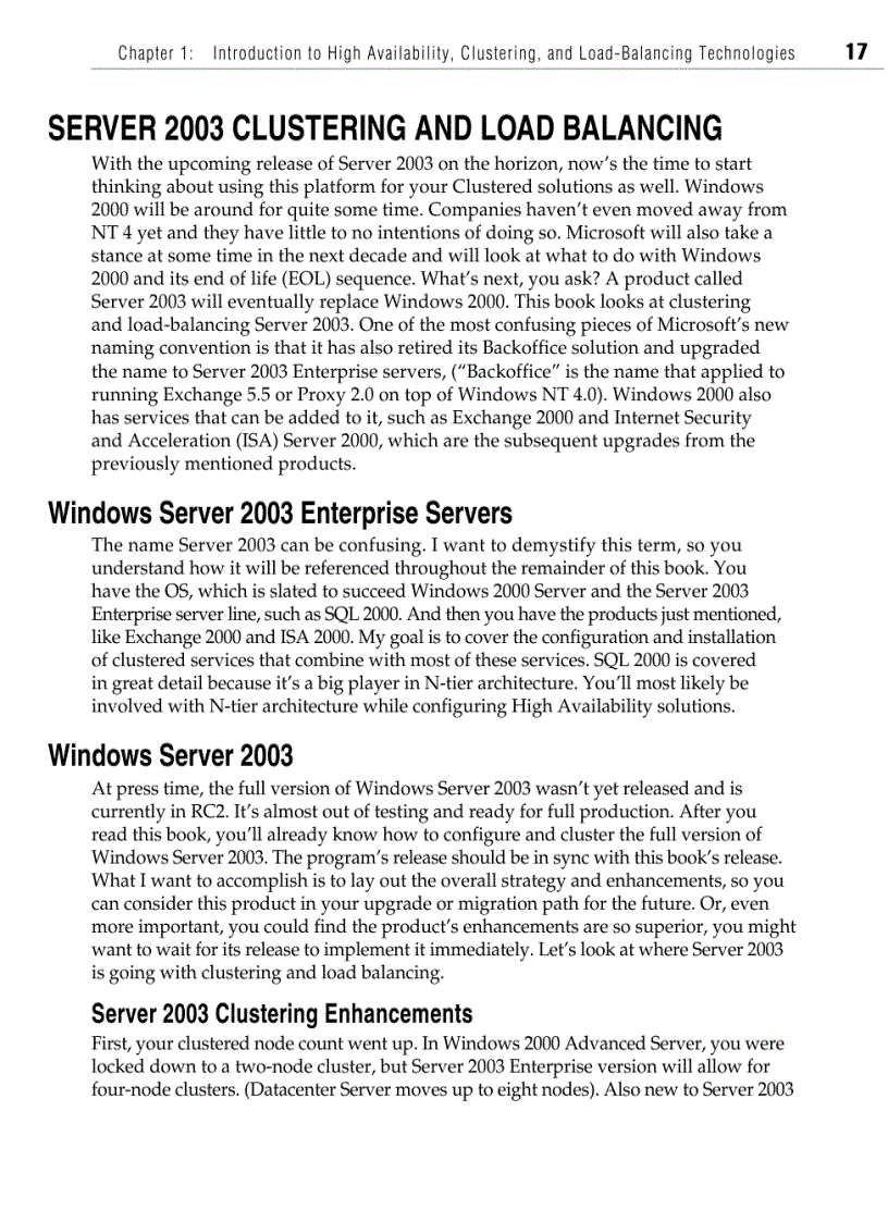 image for page Windows server 2003 Clustering and load balancing