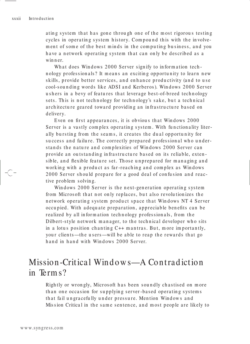 image for page Mission Critical Windows 2000 Server Administration