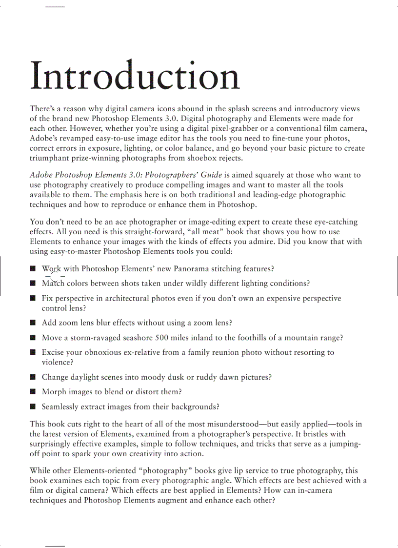 image for page Adobe photoshop elements 3 0 photographers guide