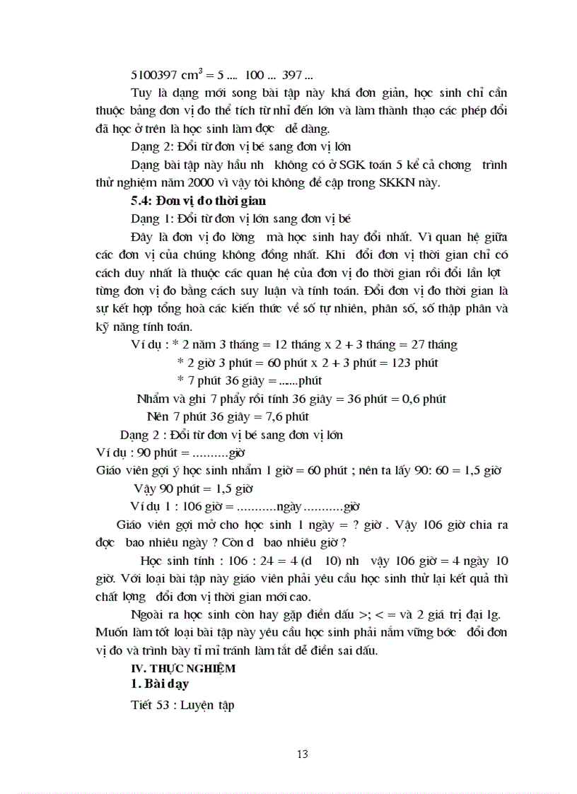 image for page Đề tài Rèn kỹ năng đổi đơn vị đo lường cho học sinh lớp 5