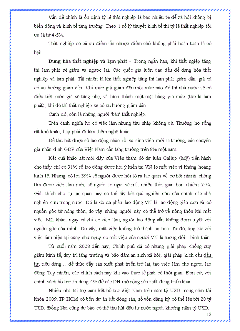 image for page Thất nghiệp trong nền kinh tế thị trường ở Việt Nam