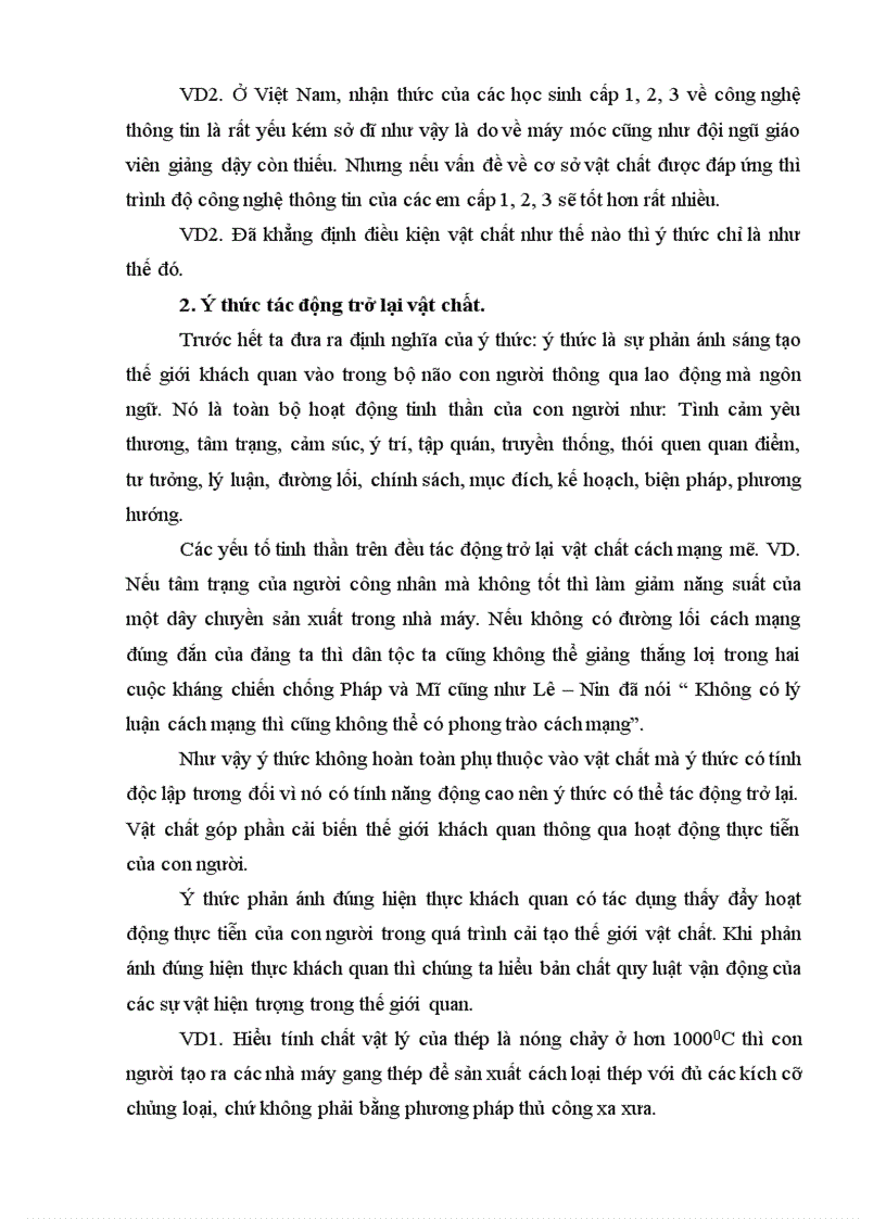 image for page Phân tích mối quan hệ giữa vật chất và ý thức vận dụng vào việc xây dựng xã hội chủ nghĩa ở nước ta
