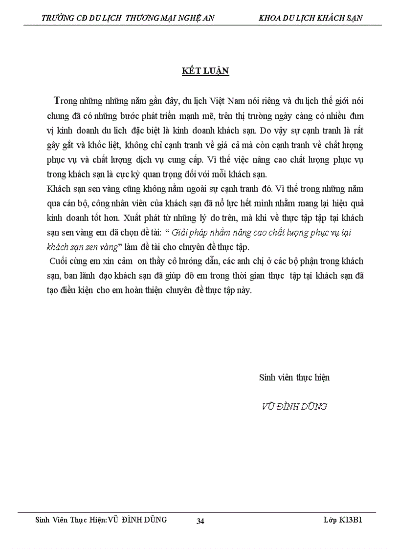 image for page Giải pháp nhằm nâng cao chất lượng phục vụ tại khách sạn sen vàng