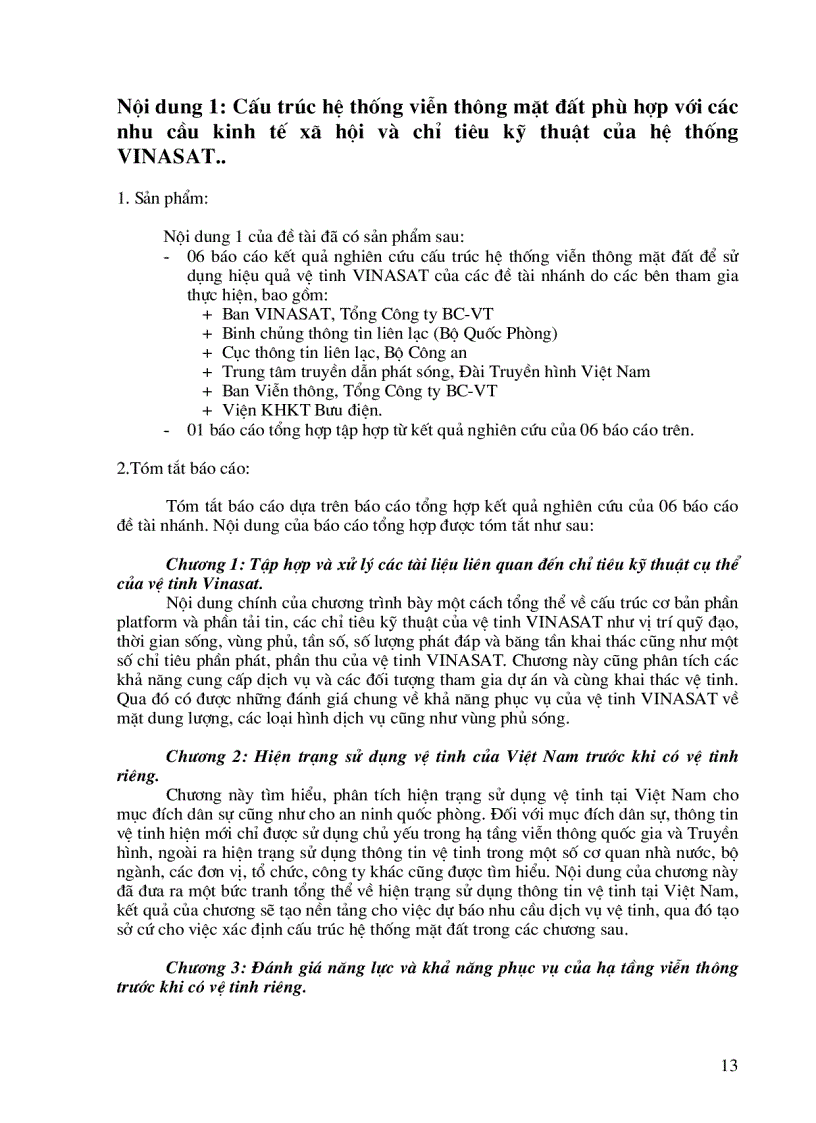 image for page Nghiên cứu cấu trúc hệ thống viễn thông mặt đất để sử dụng hiệu quả vệ tinh vinasat 1