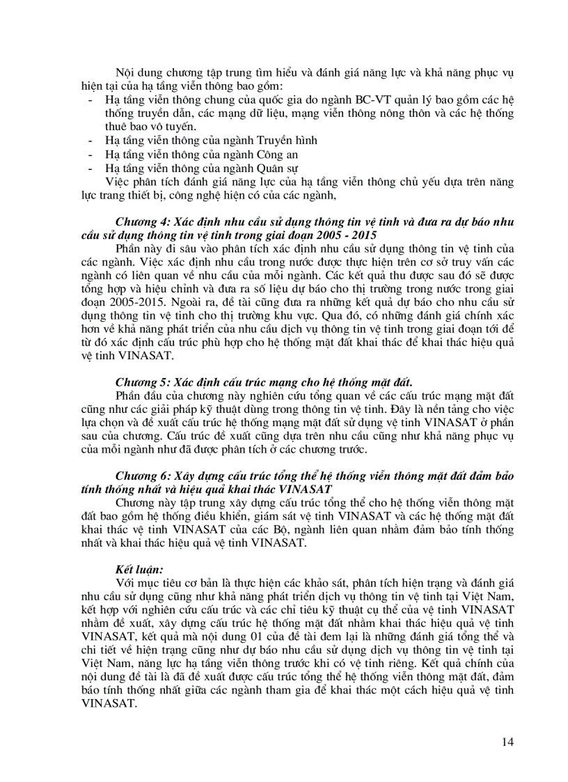 image for page Nghiên cứu cấu trúc hệ thống viễn thông mặt đất để sử dụng hiệu quả vệ tinh vinasat 1