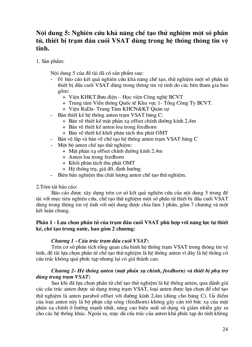 image for page Nghiên cứu cấu trúc hệ thống viễn thông mặt đất để sử dụng hiệu quả vệ tinh vinasat 1