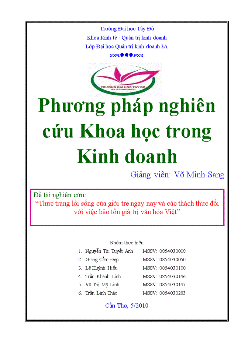image for page Thực trạng lối sống của giới trẻ ngày nay và các thách thức đối với việc bảo tồn giá trị văn hóa Việt