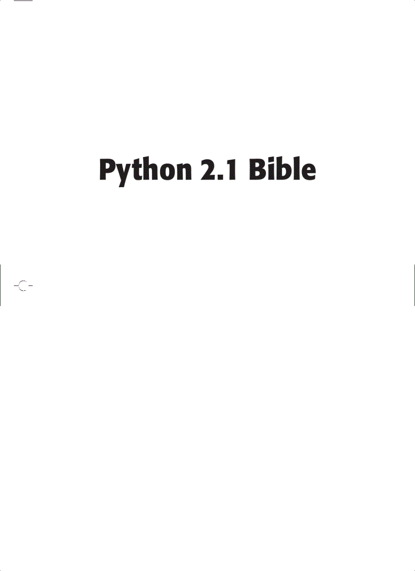 Python 2 1 bible
