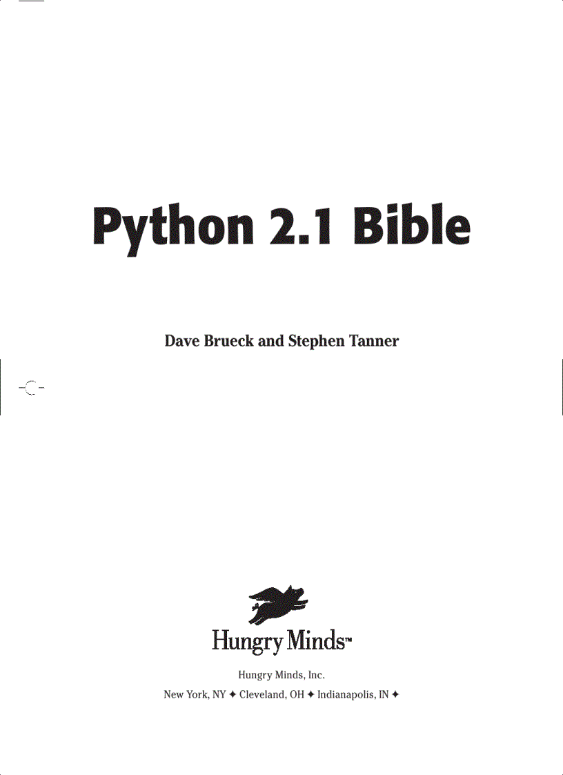 Python 2 1 bible