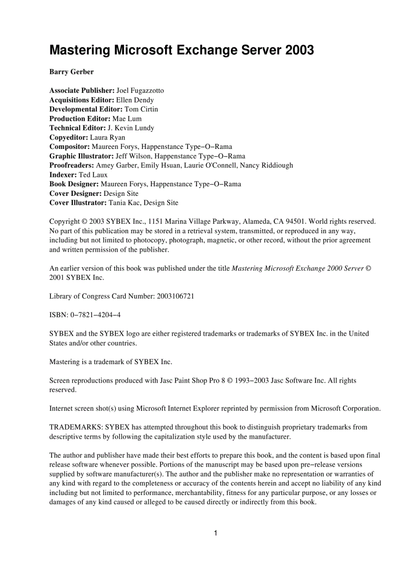 image for page Microsoft exchange server 2003