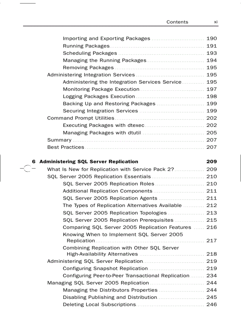 image for page Sql server 2005 Management and administration