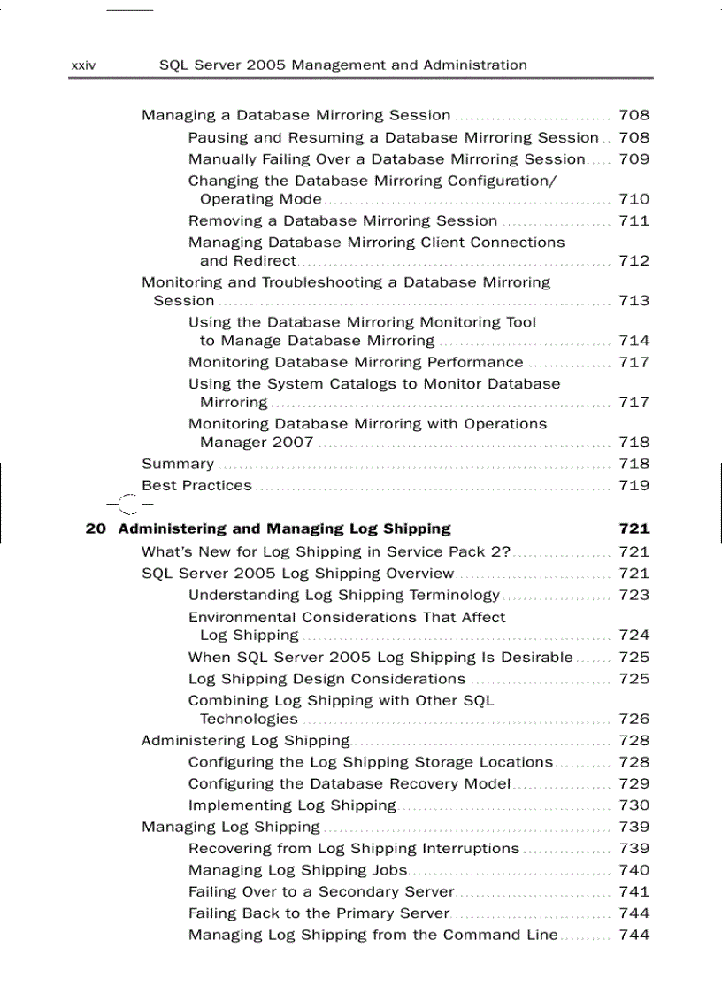 image for page Sql server 2005 Management and administration