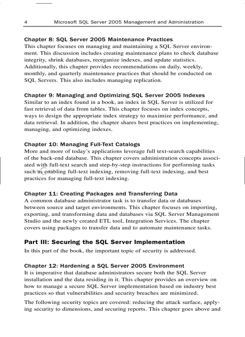 image for page Sql server 2005 Management and administration