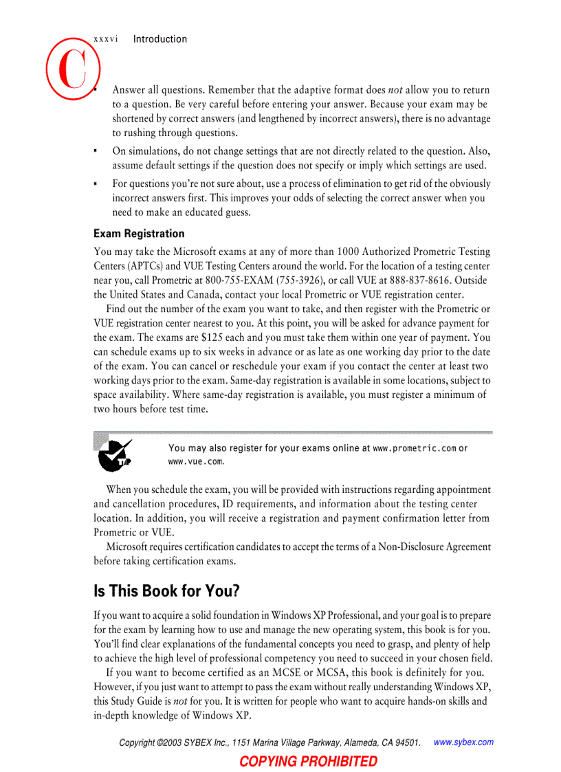 image for page Windows xp professional study guide