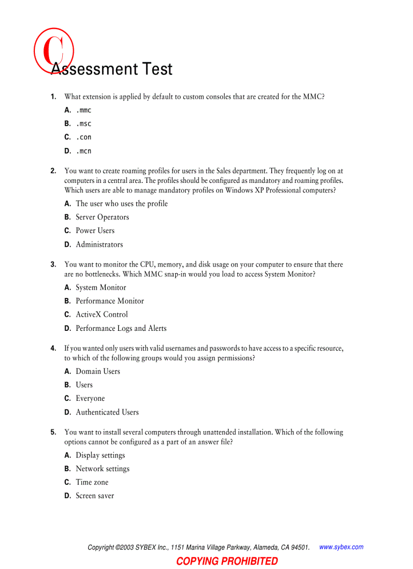 image for page Windows xp professional study guide