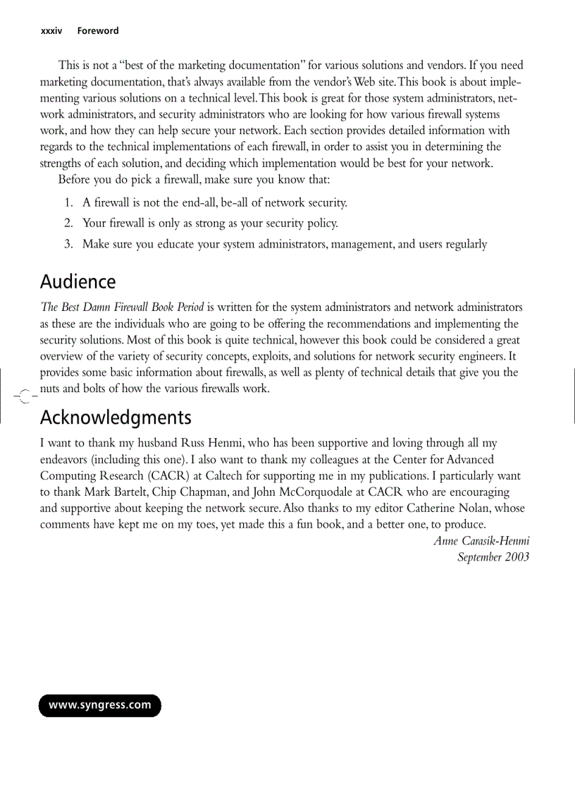 image for page Best damn firewall book period