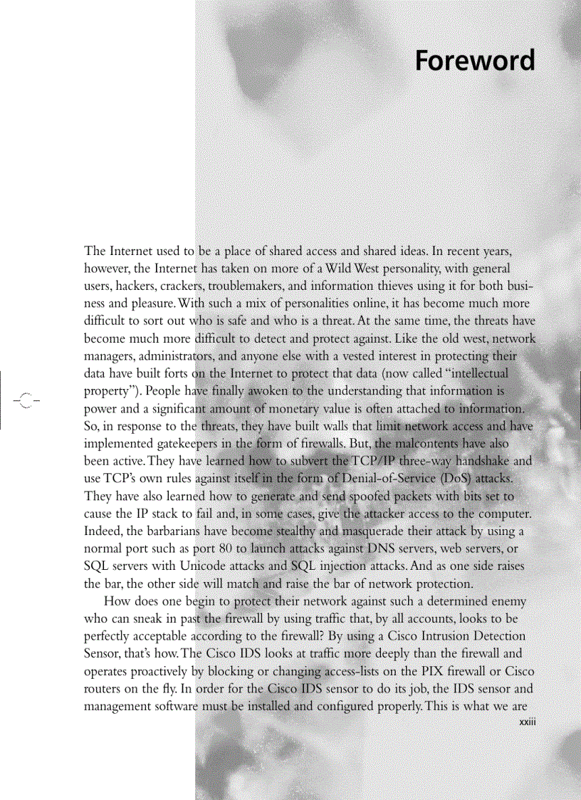 image for page Cisco security professional s Guide to Secure intrusion detection systems