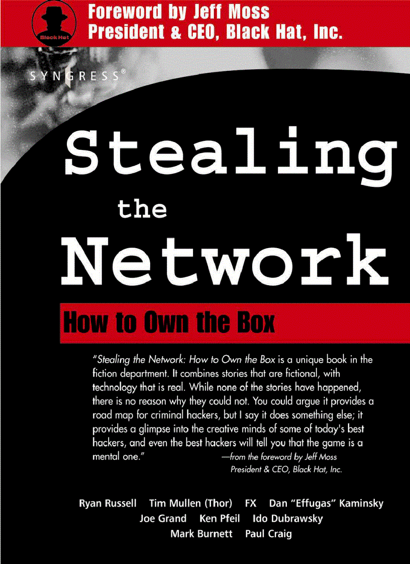 image for page Stealing the network how to own the box