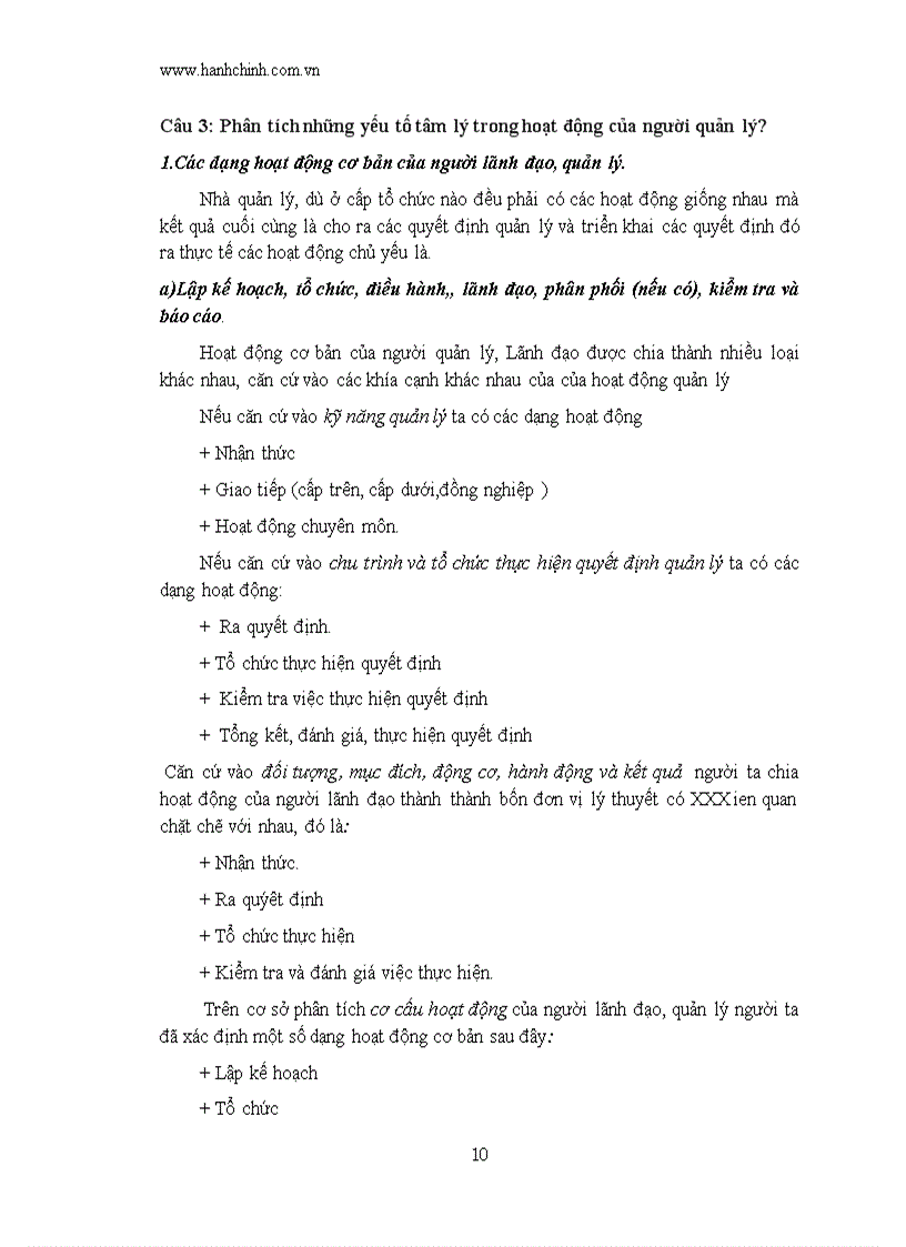 image for page Đề cương câu hỏi tâm lý quản lý