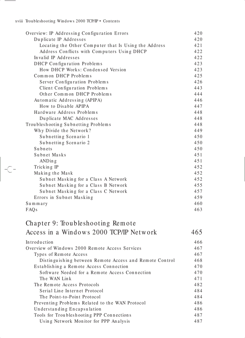 image for page Troubleshooting Windows 2000 TCP IP